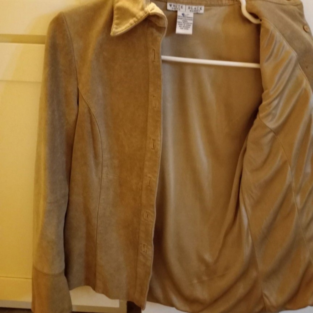 White Black House Market Suede Petite Jacket XS Li